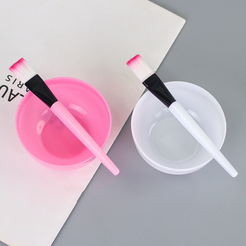 Beauty tool supplies mask bowl brush suit individually packaged mask bowl + mask brush plastic bowl makeup brush