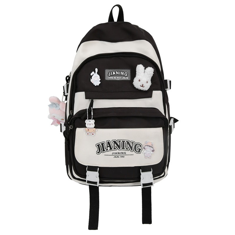 Korean version of cute female ins wind two-piece schoolbag, primary school students in grades 3 to 5 and 6, junior high school students backpack
