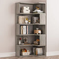 Corner bookshelf floor-standing storage rack home organizer living room corner multi-tier storage shelf simple solid wood bookcase
