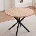 Dining table  best-selling mdf round table classy dining table small apartment solid wood veneer round table