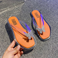Fashioneasiest for match butterfly flip-flops women's summernew arrival crystal transparent outwearnon-slipabrasion resistant flip-flop sandals