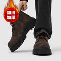 Derby shoes men's winternew arrivalhigh top british big toe bootsretro short boots workwearfleece-linedheattech cotton shoes for men