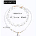 hot-selling accessible luxury french irregular baroque imitation pearl necklace summer versatile fishtail stacked clavicle chain