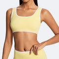 Ready-to-ship european and american style compression activewear set: bra, barely-there shorts, perfect for running, pilates, fitness, and yoga. ships in 48 hours