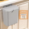 Kitchen trash can wall-mounted for home with lid flip-top cabinet door kitchen waste special bathroom toilet large storage