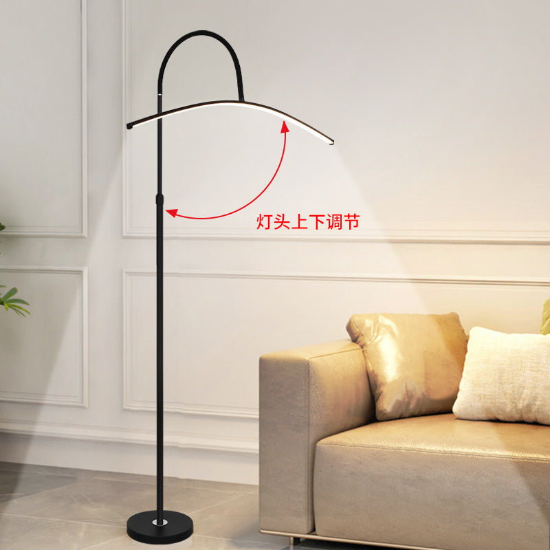 Curved standing desk lamp eye protection floor lamp reading light for kids, homework, and study - led piano reading lamp