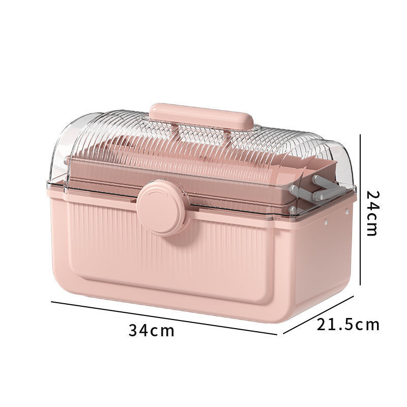 Medicine box storage box household portable multi-layer medical box home version medicine box large capacity transparent medicine storage box