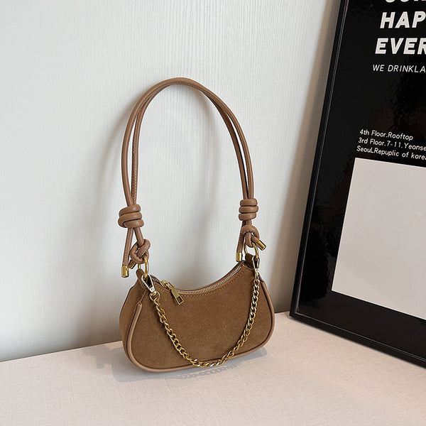 Textured matte small bag women's 2025 winter new niche popular messenger bag fashionable versatile shoulder armpit bag