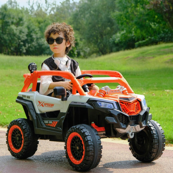 Cross-border new children's electric vehicle off-road vehicle four-wheel seated double seat child baby remote control toy car