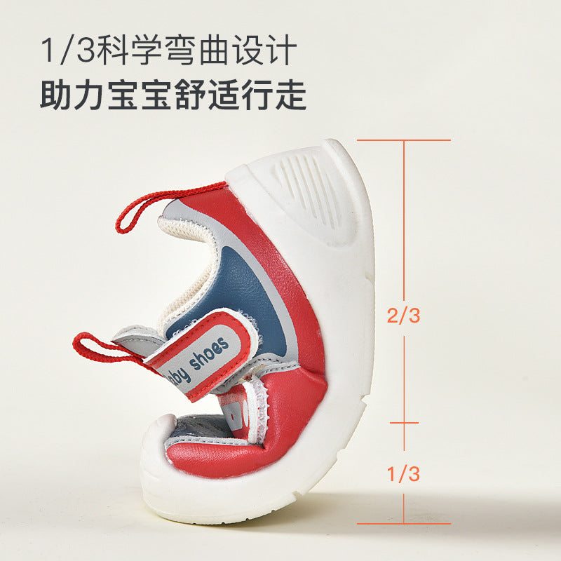 Baby sandals for boys, summer infant first walker shoes, 0-1-2 years old, soft sole baby and toddler functional shoes for girls