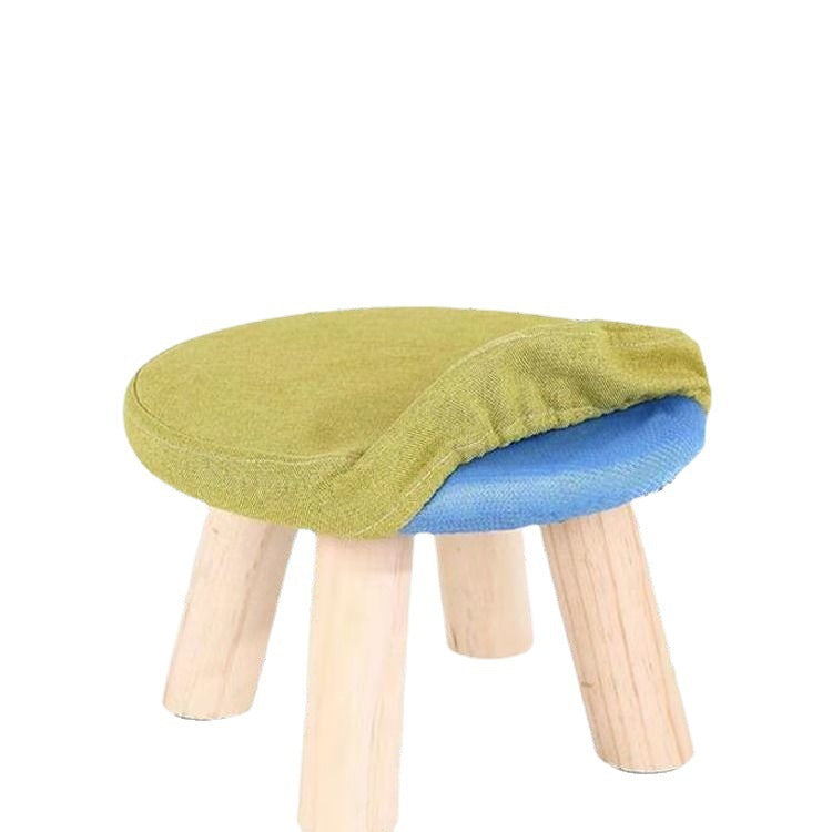Cute children's cartoon creative eating small bench small stool household solid wood round stool sofa hair stool baby chair
