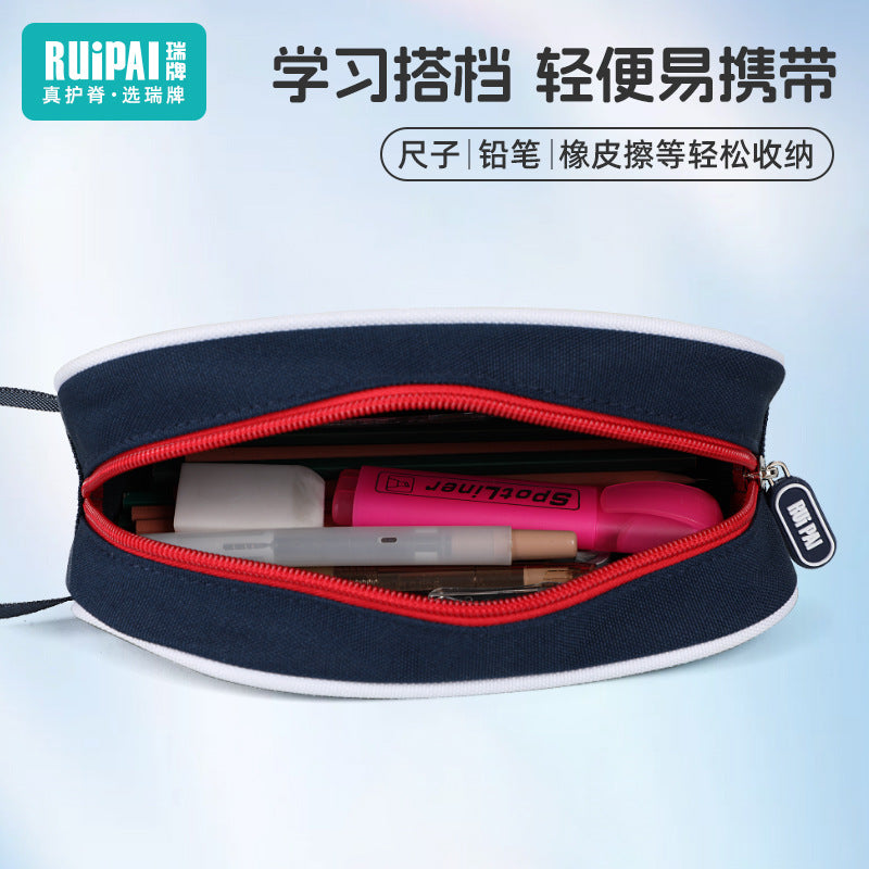 Rui brand single-layer large-capacity stationery bag simple pencil bag primary school students pencil bag wholesale creative lightweight creative cute