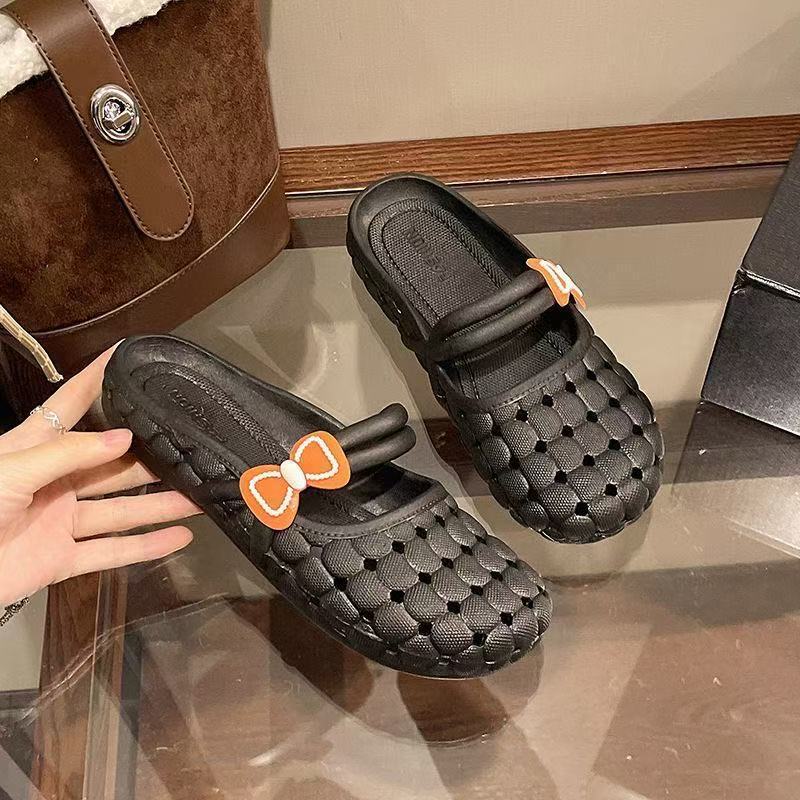 New arrivalsummer women's hole cut out women's shoes non-slip sandals flats beach shoes plaidoutwear lightweight toe shoes