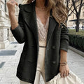 European and american cross-border e-commerce women's clothing amazon short textured casual top long sleeve jacket outerwear autumn and winter new women's collection
