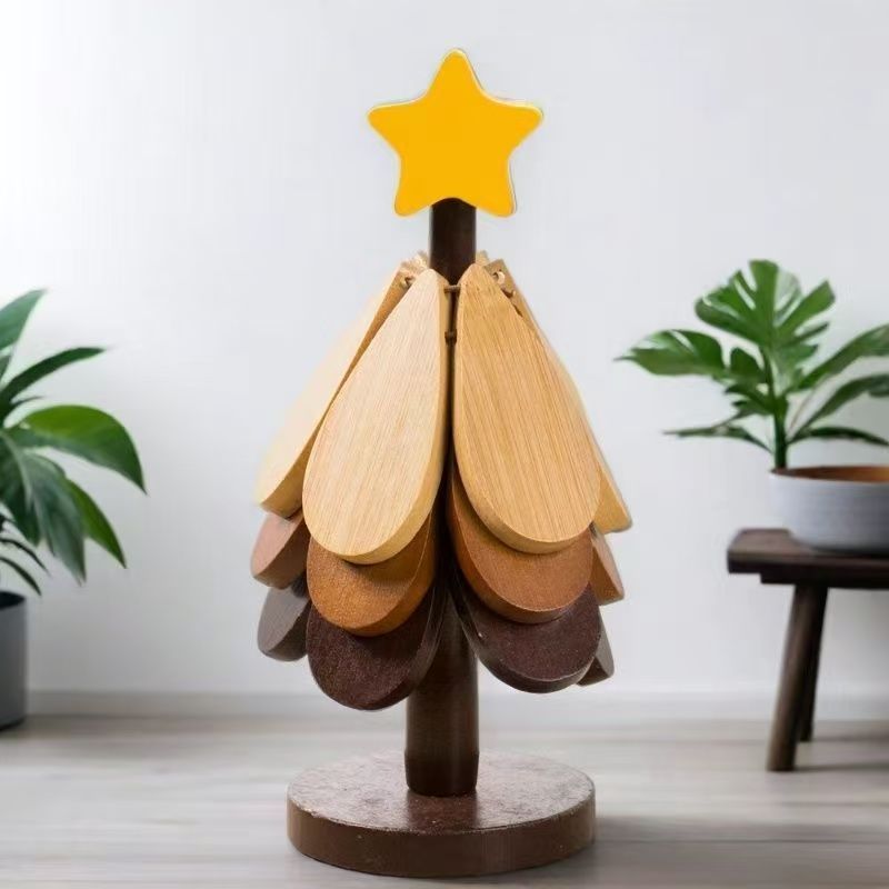 A tree classy high temperature resistant for home creative ornaments classy tea cup pot holder christmas tree insulation pad oven mitts desktop