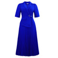 D3364  fashion cross-border  summer elegant fashionable elegant half sleeve suit collar african dress