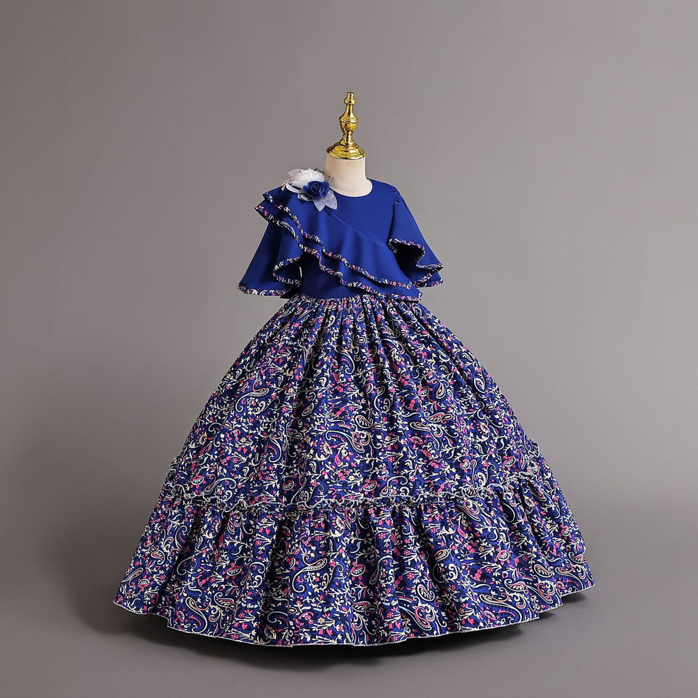 Ready-to-ship wholesale children's formal dresses, featuring traditional chinese style chiffon princess gowns, perfect for flower girls, christmas parties, and everyday wear. girl dress