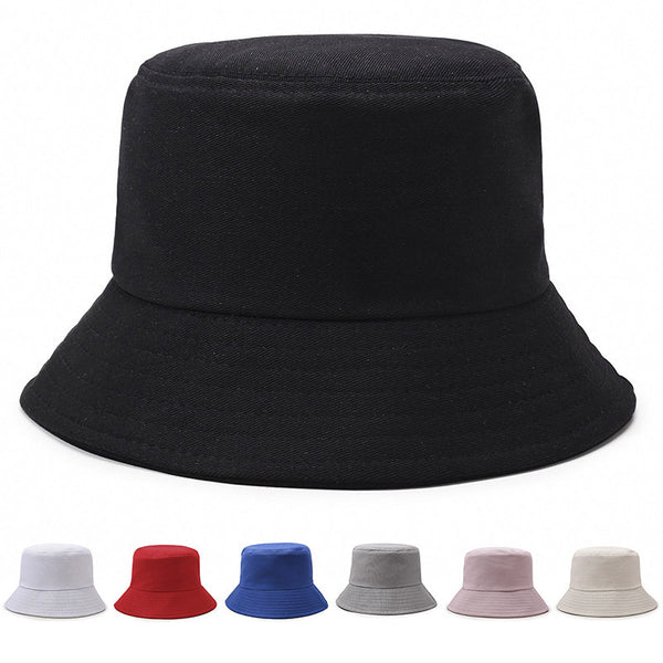 Cotton bucket hat men's basin hat spring summer and autumn outdoor fishing hat sun protection visor fixed light board advertising hat