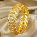 Middle eastern vintage openable cuban bangle - perfect for everyday wear and gifting - dubai fashion women's cuff bracelet
