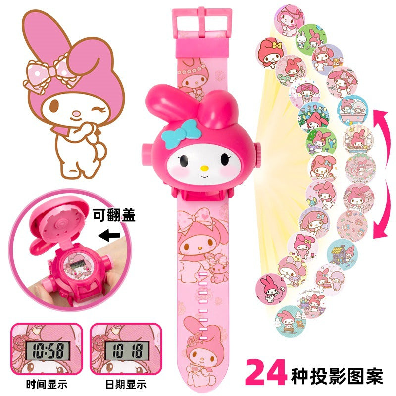 Culuo children's electronic projection watch mi girl children's day gift sanrio melody princess luminous toy