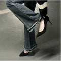 Black stiletto heels for women, pointed toe, spring 2024 new arrival, elegant dress shoes, professional commute, comfortable work shoes