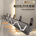 Wall-mounted clothes hooks for entryways, closets, bathrooms, kitchens, and home use. space aluminum, no-drill installation, multi-hook design