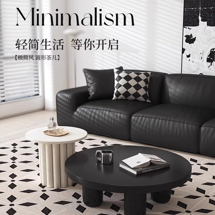 New arrivalcasual modern combination cream style round creative coffee table small ins style living room for home small table b&b