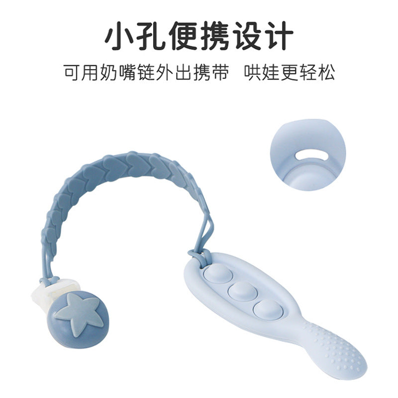 new food-grade silicone teether baby teething stick anti-eating hand security bite fun maternal and infant products wholesale