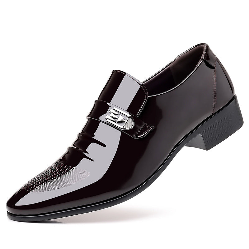 Men's leather dress shoes - new business casual style, breathable, pointed toe, perfect for spring/autumn, british & korean style, groom's wedding shoes