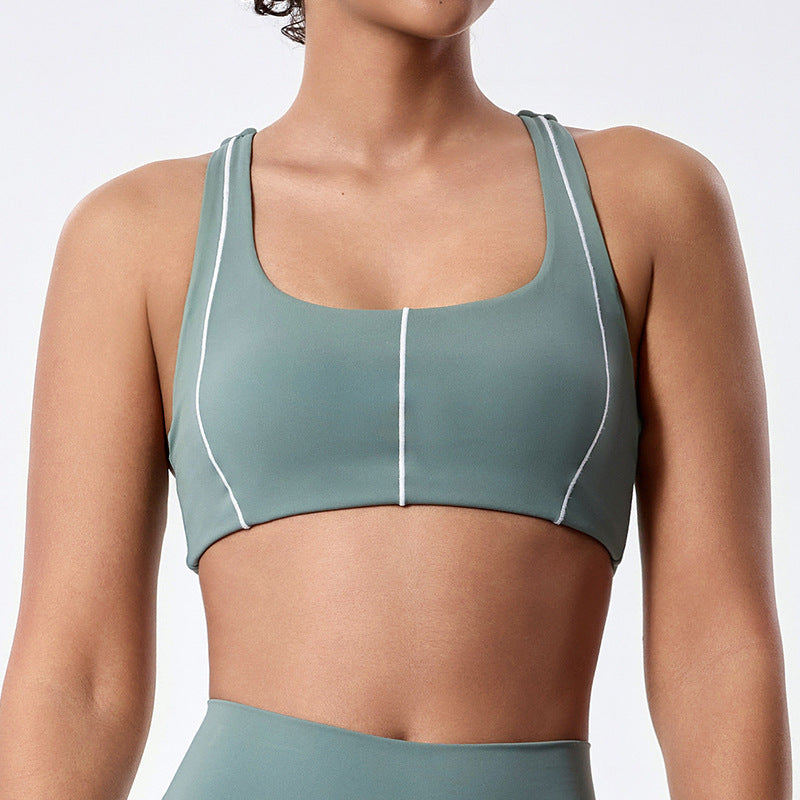 new arrival antibacterial fabric outdoor fitness pilates running fitness wear slimming lookcontrast color yoga wear suit for women