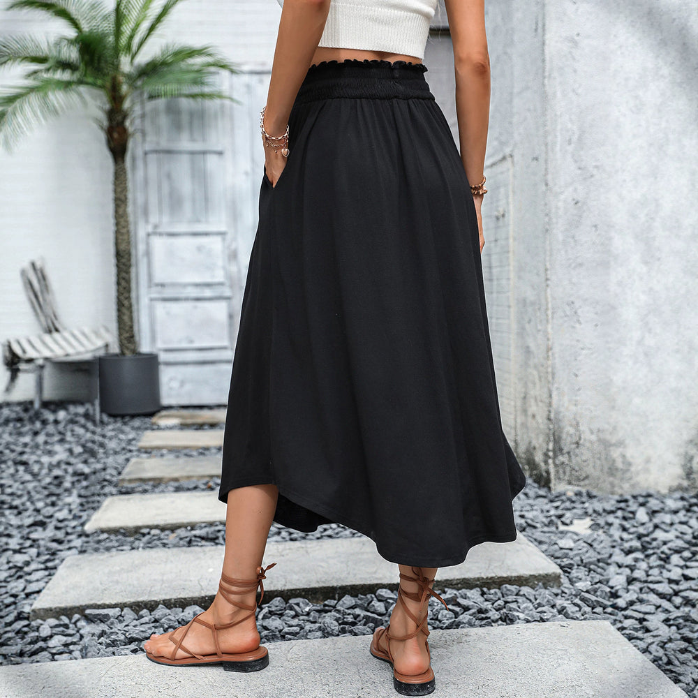 C1-53126# cross-border european and american ins fashion versatile high waist casual style women's skirt