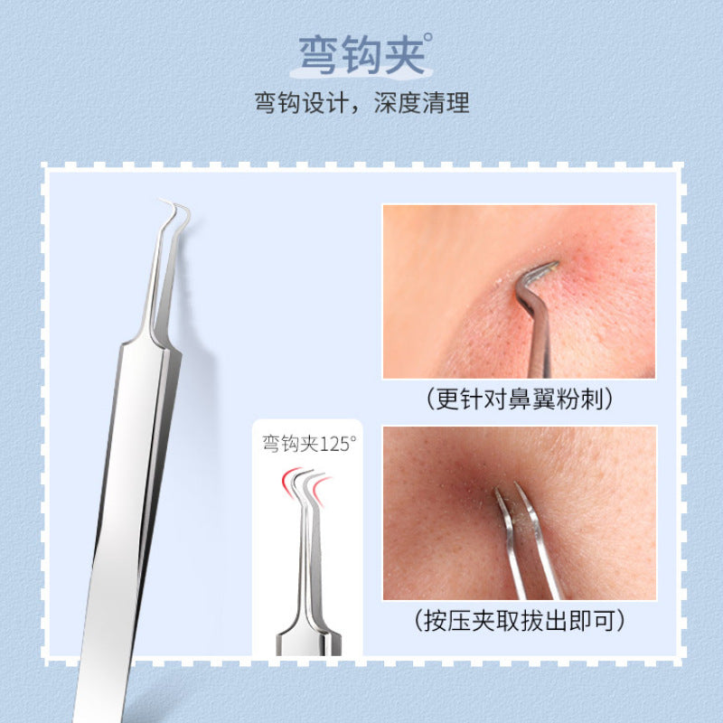 Keqi cell clip stainless steel acne needle acne needle squeeze acne remove blackheads clip tool suit wholesale acne war