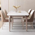 Italian light luxury slate dining table and chair combination for home small apartment casual western dining table rectangular elephant leg dining table