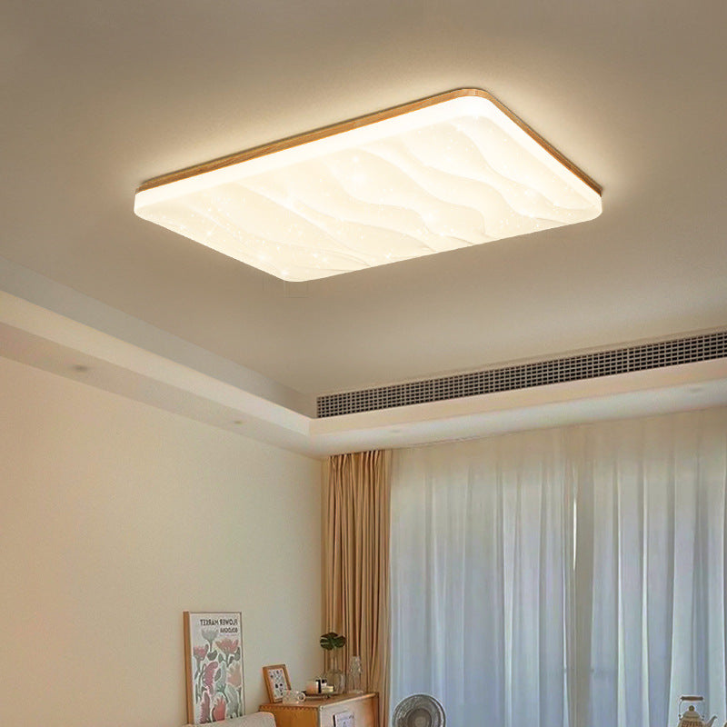 Japanese-style living room ceiling light simple modern atmosphere home Nordic log wind whole house lighting package combination