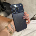 Suitable for apple 17promax mobile phone case that instantly turns into 17 large window lens film frosted magnetic iphone11 sheath