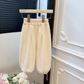 Girls' spring new casual pants, baby girl bowknot sweatpants, kids' fashionable sports pants, children's korean style trendy clothing
