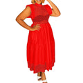 D3056m summer flying sleeves cut outpatchworkelegantwork clothingloosea-line skirtplus size cross-border dress