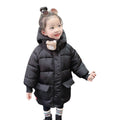 Girls' winter korean style down cotton coat,  new fashionable mid-length thickened padded winter jacket for baby girls