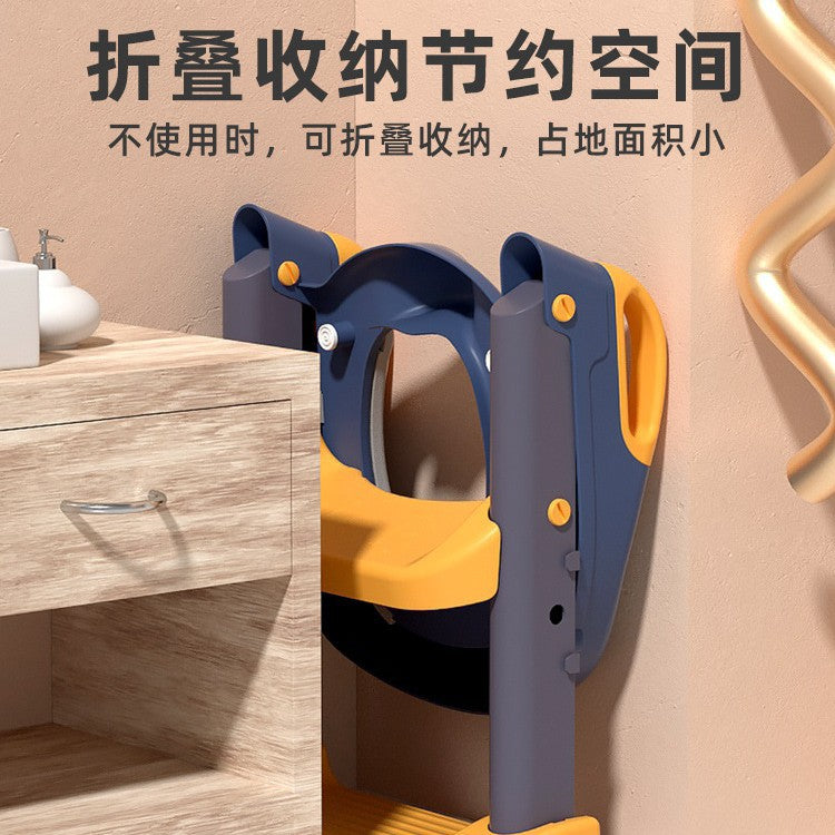 Kids toilet step-type foldable toilet infant toilet boy girl stair-type foot urine pain urinal