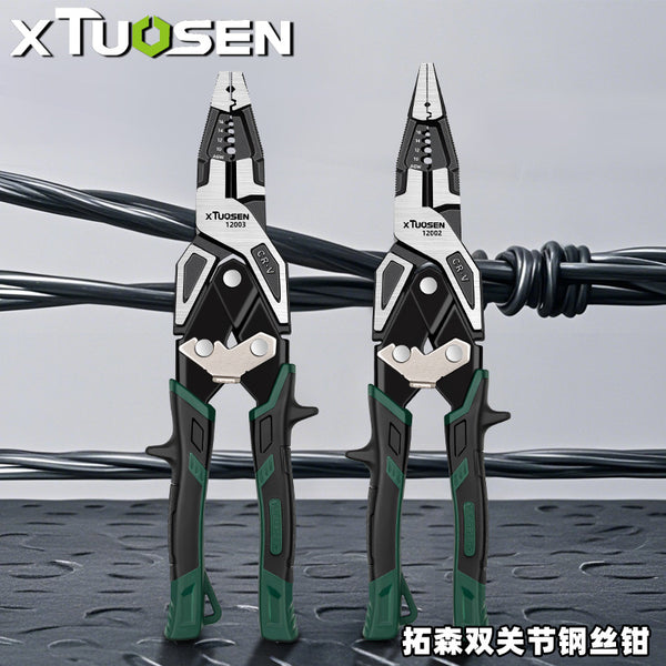 Tuosen multifunctional steel wire pliers Industrial grade vice Labor-saving wire stripping pliers 9 inch pointed nose pliers Electric special pliers