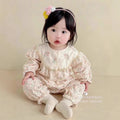 Spring & fall ha princess baby infant clothes fashionable floral romper long sleeves one-piece outing clothes trendy