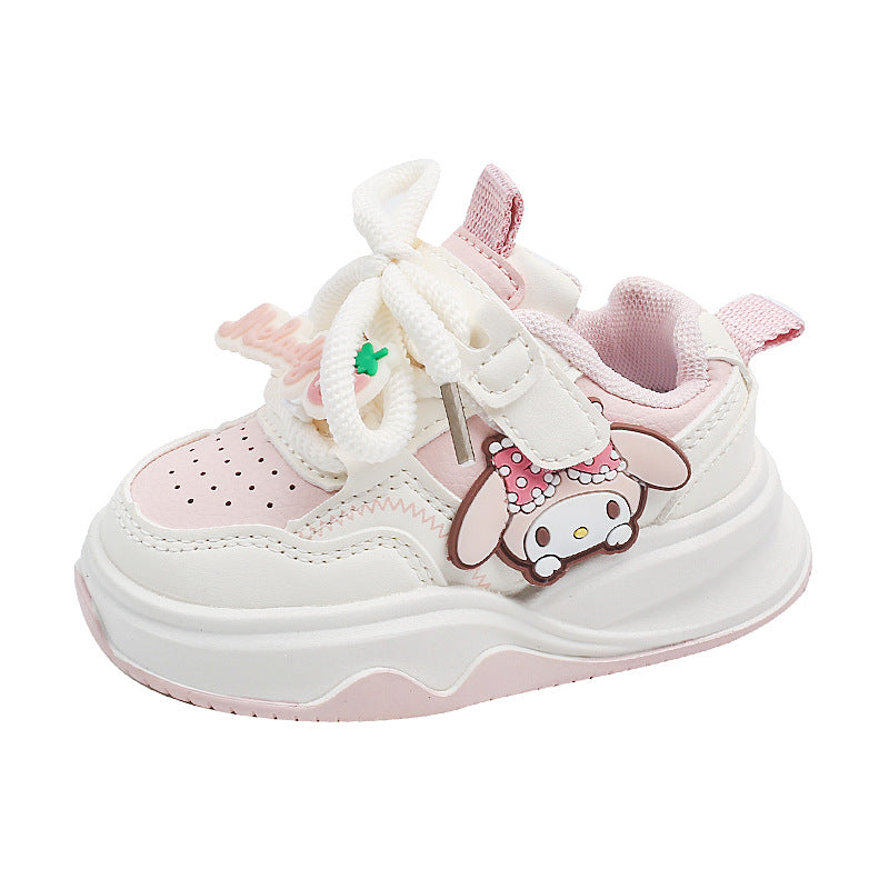 spring/autumn new children's sneakers, girls' athletic shoes, kuromi cartoon kids' shoes, breathable soft sole casual shoes 5