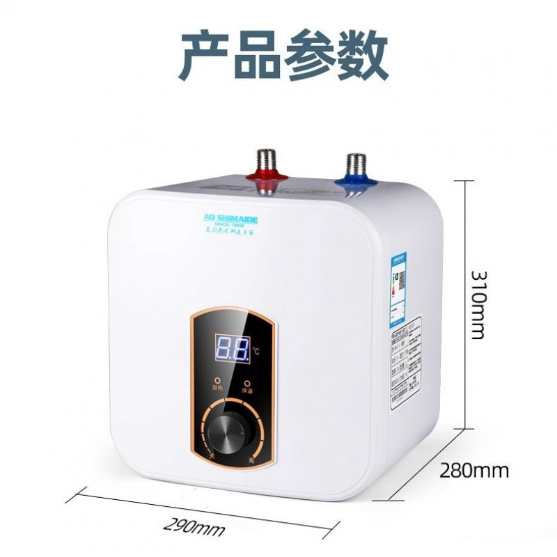 Small Kitchen Treasure Household Kitchen Treasure Undercounter Water Heater Quick Heating First-Class Energy Efficiency Water Storage Kitchen Small Electric Water Heater GO