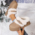 Wholesale women's winter new fashion shearling warm snow boots - slip-on, comfortable, lightweight, thick-soled ankle boots