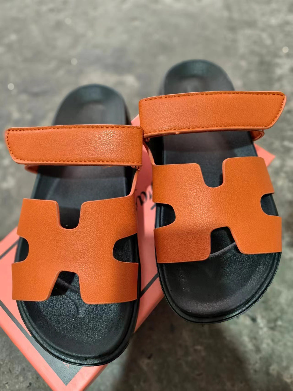 summer new thick-soled sandals & slippers - plus size, one-strap, hook-and-loop closure, color block design, casual outdoor women's shoes - versatile & stylish