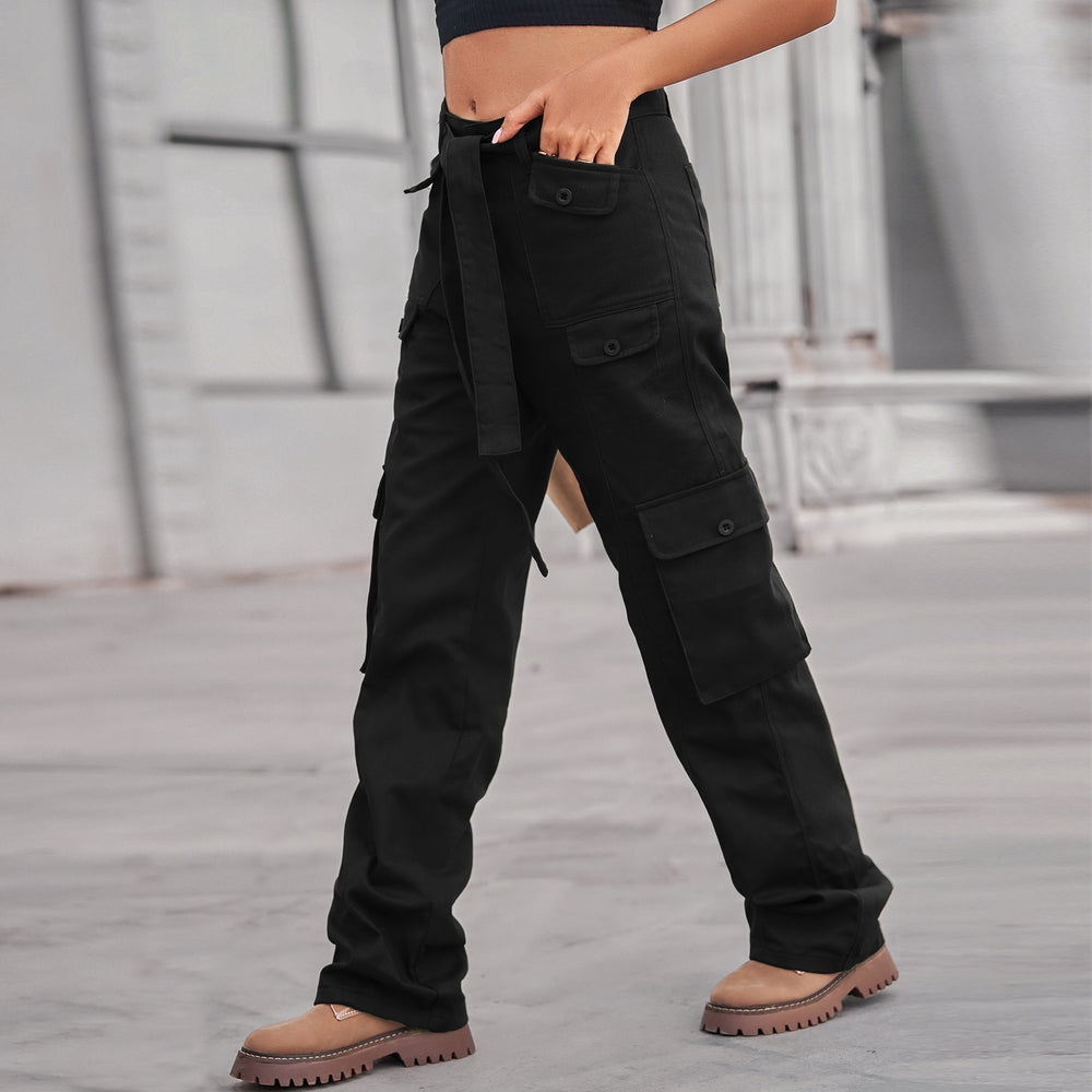 Wishfashion style cross-border export  new arrival washed denim multi-pocket heavy industry casualworkwear pants pants