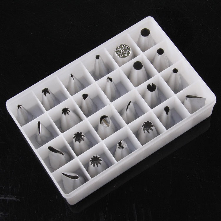Hot Sale Stainless Steel Piping Nozzle 24 Head Cake Piping Nozzle Set/Piping Nozzle (Boxed)