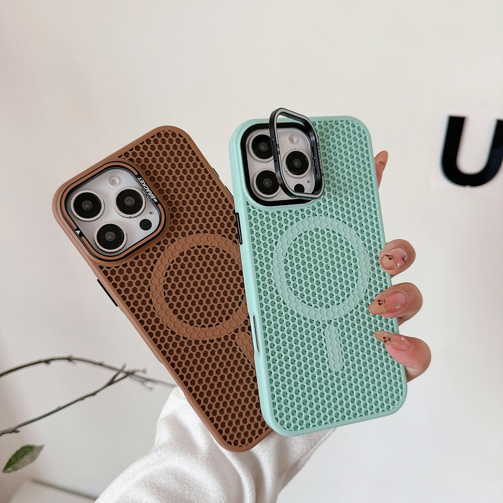 Premium mesh lens protection iphone 15/17 pro max case - breathable & heat dissipating for apple 14