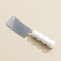 Creamy style thickened ceramic handle utility knife - multi-purpose, high-value fruit knife, stainless steel design dessert knife