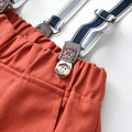 Boys' fall outfit: striped shirt for autumn, british style birthday dress, kids' runway performance costume